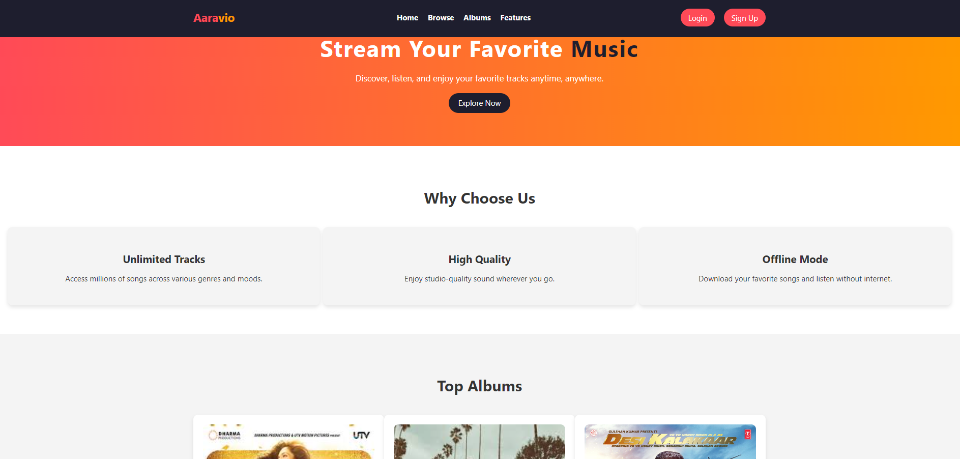 Aaravio (music site) Image